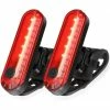 Unbranded 2pcs Usb Rechargeable Led Bike Tail Light (Rouge Light)