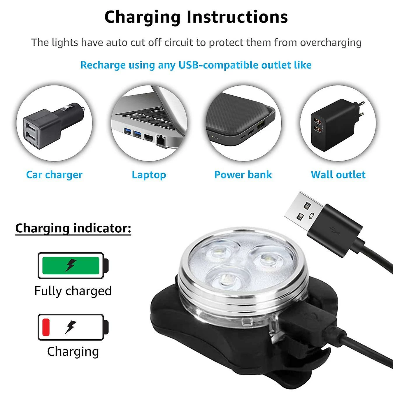 Unbranded 2pcs Bike Safety Warning Light Bicycle Signal Light Imperméable à L’eau Et à La Poussière – Image 3