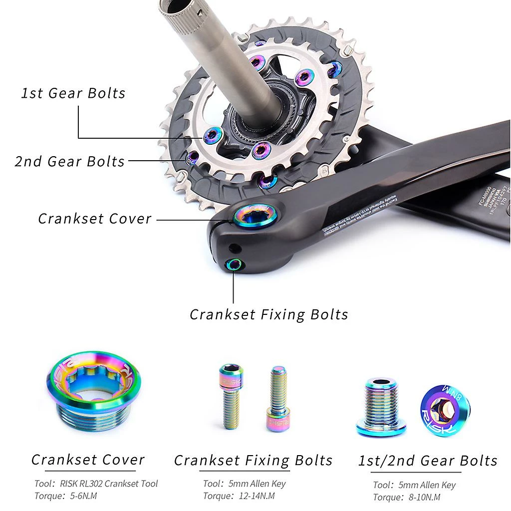 ESTONE Alliage De Titane M7000 Xt M8000 Mountain Bicycle Shift Bolts Set Mtb Bike Oil Disc Brake Screw Kits – Image 5