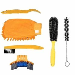 Unbranded 6Pcs Professional MTB Mountain Road Bike Outils De Nettoyage Set Portable Tire Chain Crankset Gap Wheel