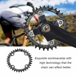 Unbranded Deckas Narrow Wide Bike Mtb Round Oval Chainring Chain Ring Single Plate
