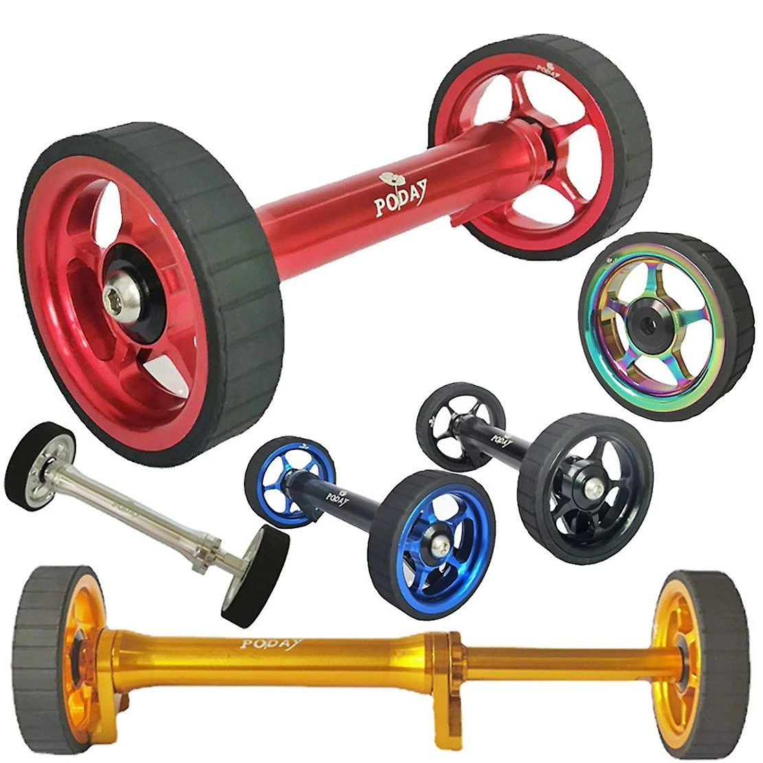 Unbranded Poday Folding Bike Easywheel Pour Vélo Porte-bagages Arrière Easy Wheel Widening Thickening Antidérapant E – Image 2