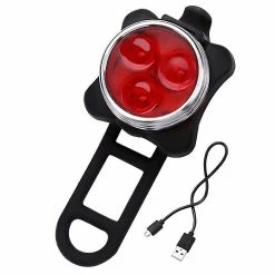 Unbranded Bicycle Light Mountain Bike Cob Warning Feu Arrière Réglé Rouge
