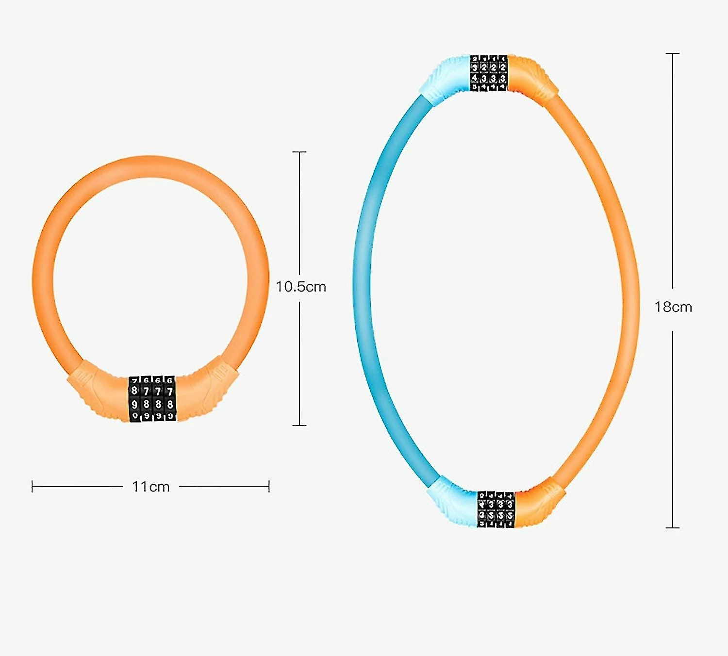 Hggqvvs Mini Cadenas Portable Bike Lock Peut être Combiné Librement (noir) – Image 3