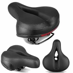 Aswei Selle De Vélo Extra Wide Big Bum Cycling Gel Soft Pad Bike Comfort Épaissir Siège