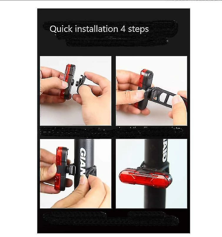 Unbranded 2 Pcs Bike Tail Light, Usb Rechargeable Bicycle Rear Light360 Degré Rotation Waterproof Bicycle Tail – Image 4