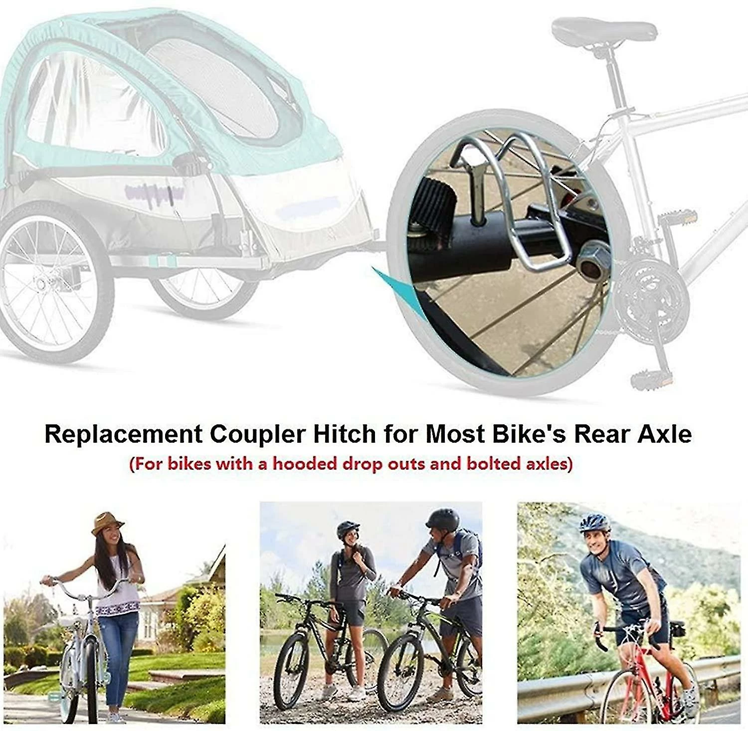 VERONNI Starlight-bike Trailer Hitches, Universal Bike Hitch Trailer Hitchuniversal Bike Hitch Trailer Hitch, Pour Enfants Chiens, Accessoire De Vélo – Image 4