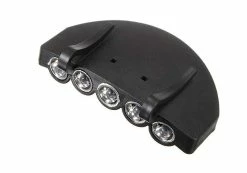 Vention 5 Led Cap Light Bike Light Pratique Hand Free Hat Clip Lampe De Poche Pour Outdoor Jogging Sportsbattery Inclus) (noir)