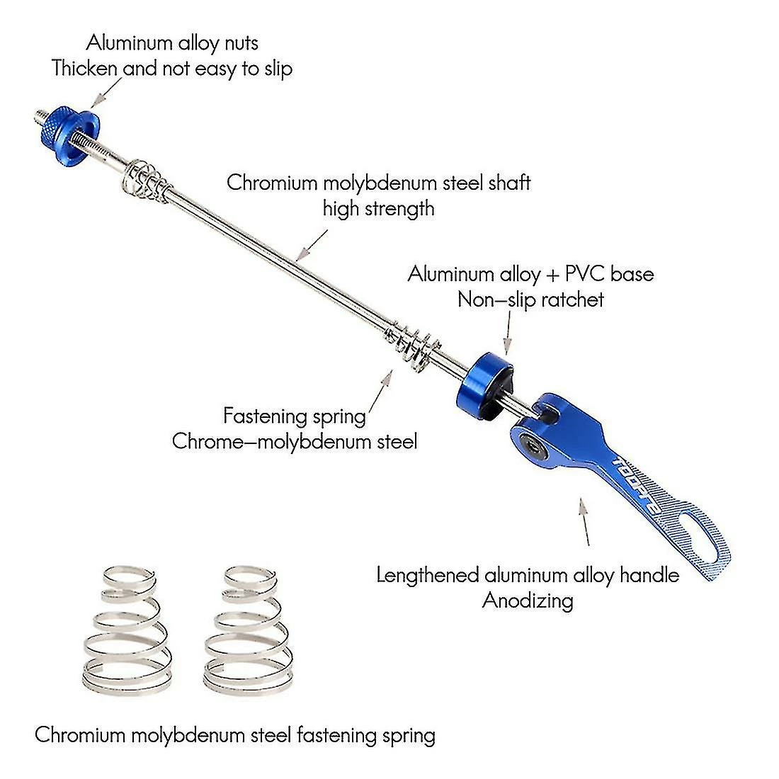 Unbranded Toopre Bike Hub Avant Arrière Essieu à Dégagement Rapide 145/185mm Pièces De Vélo 2 – Image 3