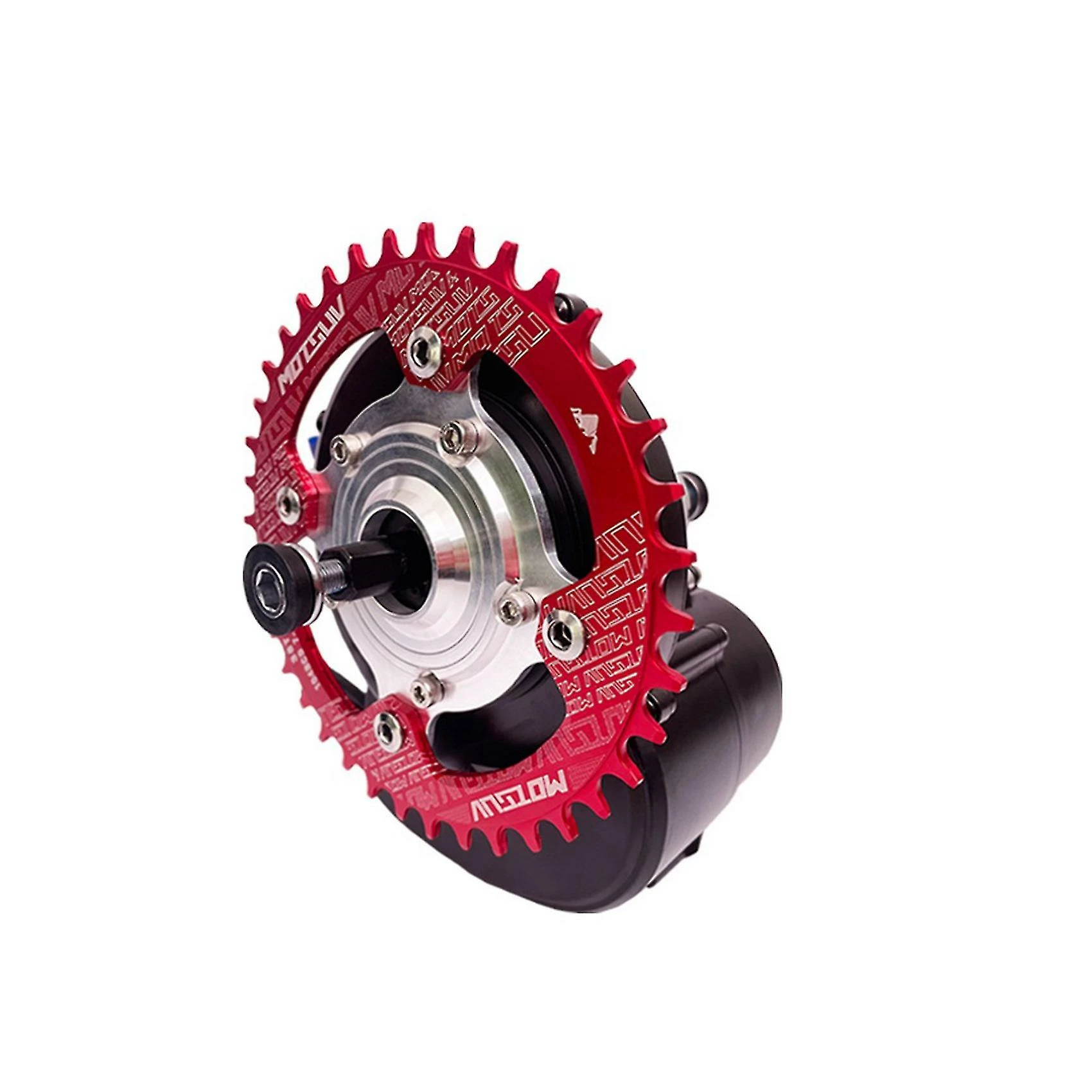 Unbranded 104bcd E-bike Chainring + Adaptateur Compatible Avec Tongsheng Tsdz Crankset, Rouge 38t – Image 3