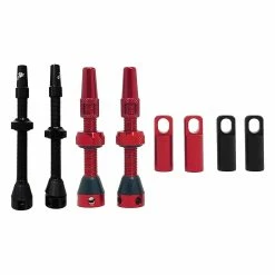 Unbranded 2x Valve Tubeless Core Bike Alliage D’aluminium Avec Capuchons De Soupape, Accessoire De Scellant De Vélo Réparation D’outil Métallique Pour VTT Et Remplacement De Vélo De Route