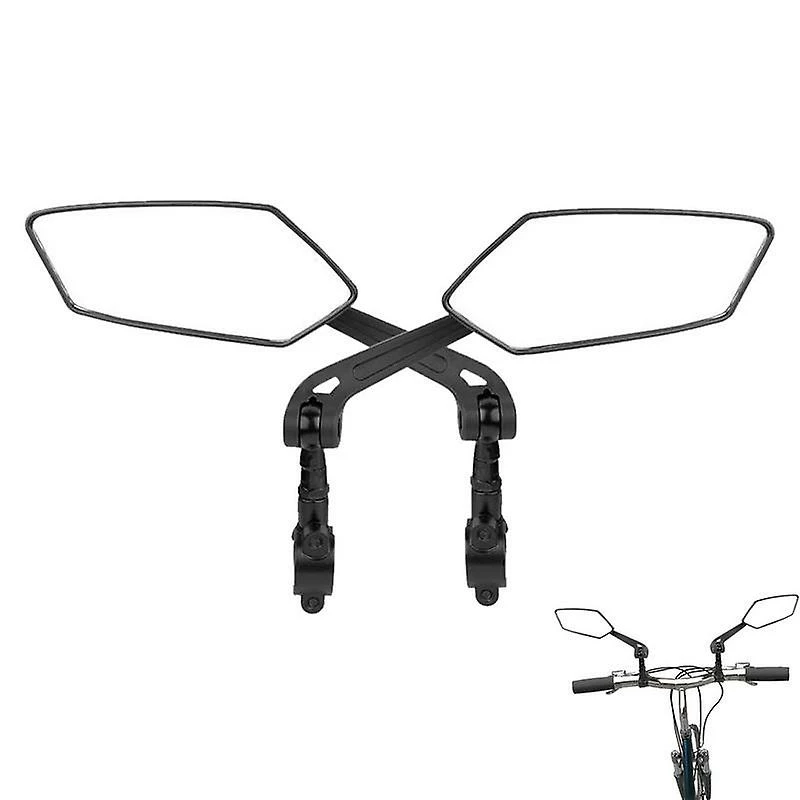 Unbranded Vélo Guidon Réflecteur RétroViseur Miroir Mountain Bike Vélo Électrique Scooter Hd Plus Large Gamme Angles Réglables Miroir