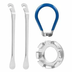 Aowear Haute Qualité 4 Pcs Bike Spoke Tool Kit Bike Rim Correct Tool Bike Tilevers-blue