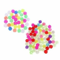 Unbranded 72pcs Colorful Round Wheel Spoke Beads Bike Plastic Clip Spoke Beads Decorations (36 Perles Ordinaires Et 36 Perles Lumineuses)