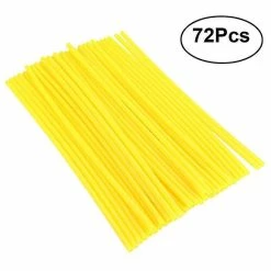 Unbranded 72pcs Spoke Skins Covers Moto Motocross Dirt Bike Off-road Wheel Rim Spoke Wraps Decor Protector Kit (jaune)