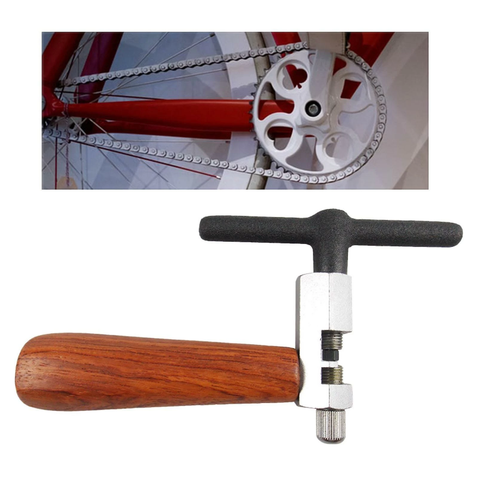 Unbranded Universal Bike Chain Tool Removal Install Chain Chain Cutter Chain Hook Pour Vélo De Montagne De Route – Image 4