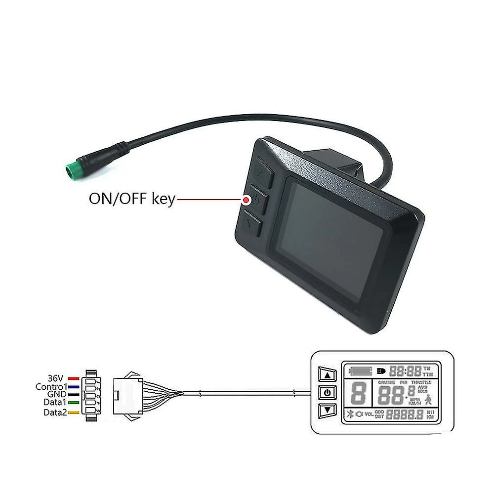 Unbranded Kt-lcd7c Intelligent Display E-bike Lcd Panneau De Commande, Connecteur Sm – Image 4