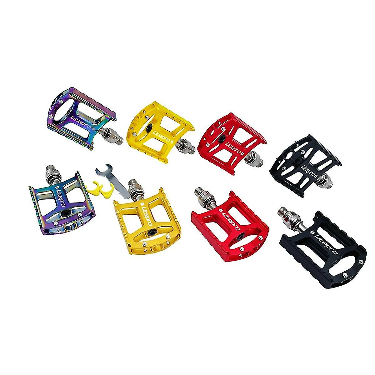 Unbranded Road Folding Bike Pedal Alliage D’aluminium Ultralight Hollow Cycling Pedal Pour Bike Pedals C – Image 2