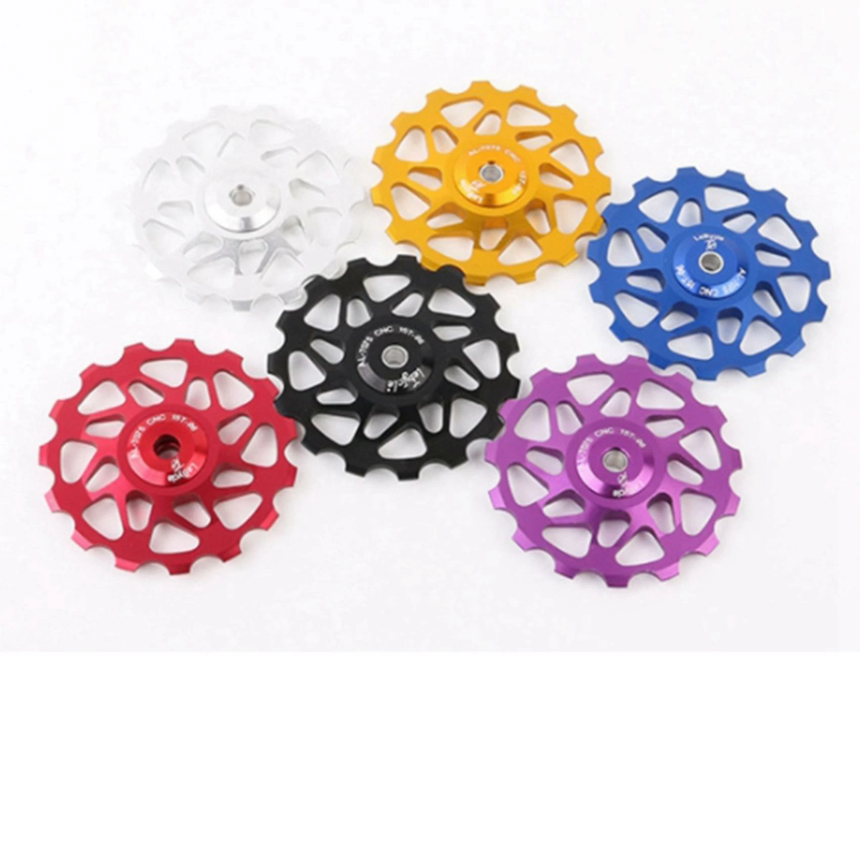 Unbranded 2x 15t 7075 Vélo Dérailleur Arrière Poulie Road Bike Guide Tendeur De Rouleaux Partie Rouge – Image 2