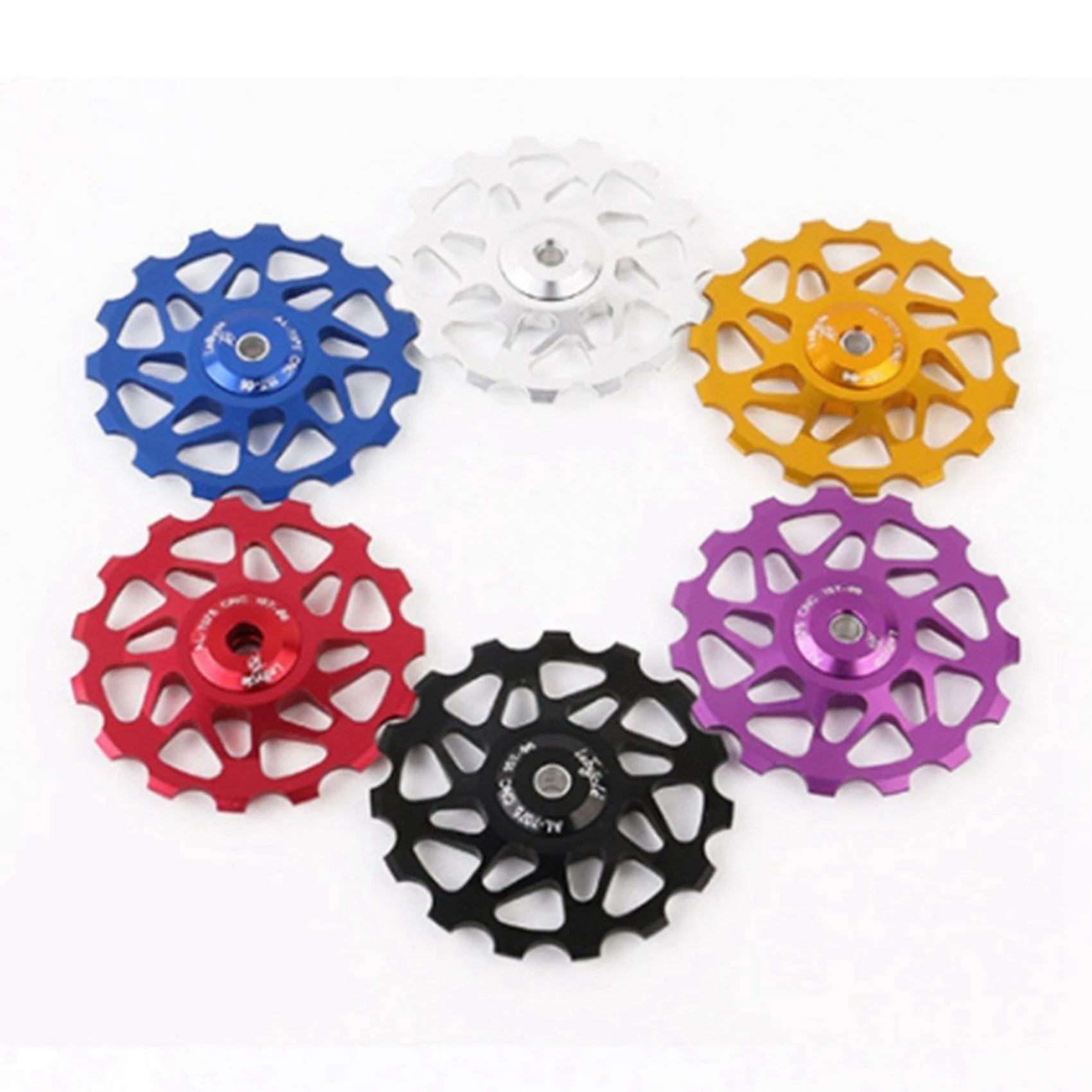 Unbranded 2x 15t 7075 Vélo Dérailleur Arrière Poulie Road Bike Guide Tendeur De Rouleaux Partie Rouge – Image 3