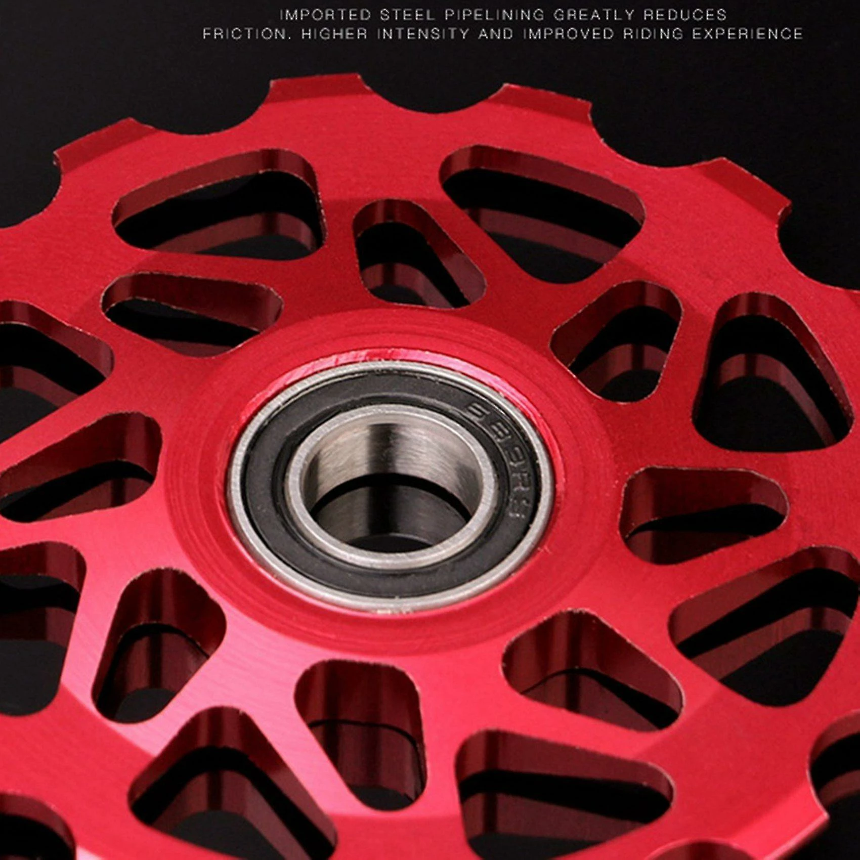 Unbranded 2x 15t 7075 Vélo Dérailleur Arrière Poulie Road Bike Guide Tendeur De Rouleaux Partie Rouge – Image 4