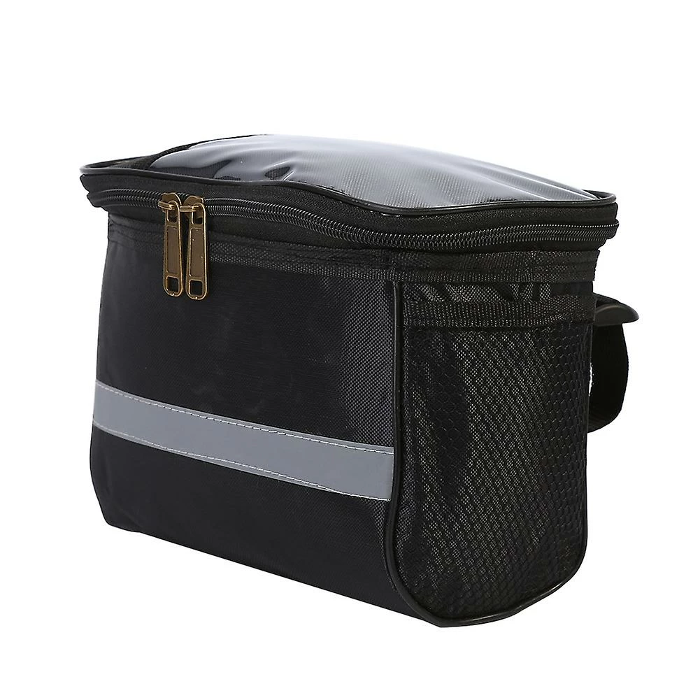 Gegong Imperméable à L’eau Outdoor Cycling Bicycle Front Frame Phone Bag Bike Guidon Case (noir)