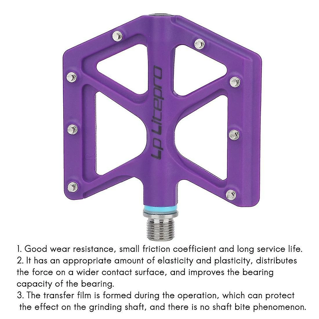 Unbranded Lp Ultra Light Titanium Axle Bicycle Pedal Nylon Material Sealed Bearing Folding Bike Pedals Access – Image 5