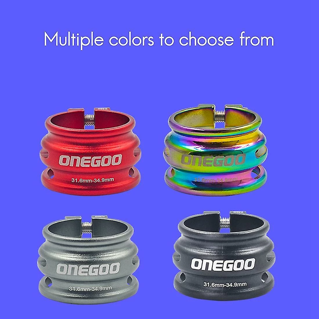 Unbranded Double Couche Réglable Bicycle Seatpost Clamp Aluminium Alloy Road Bike Seatpost Tube Clip, Noir 2 – Image 2