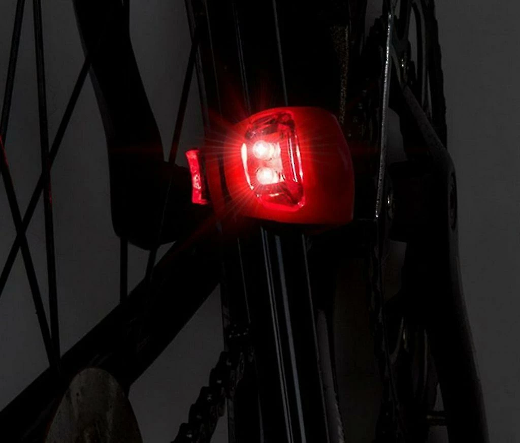 Unbranded 2 Pcs Bicycle Rear Light Led Silicone Imperméable à L’eau Bicycle Light Arrière Pour Road Bike Mtb – Image 3