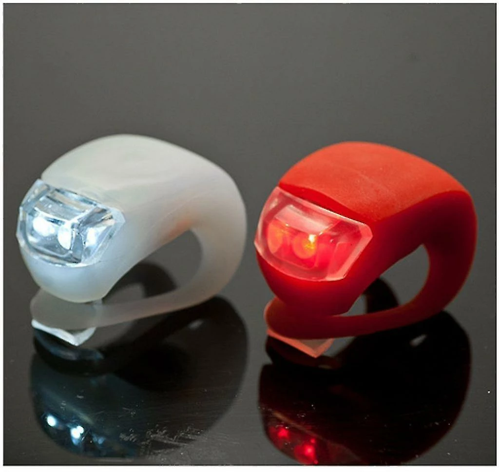 Unbranded 2 Pcs Bicycle Rear Light Led Silicone Imperméable à L’eau Bicycle Light Arrière Pour Road Bike Mtb – Image 5