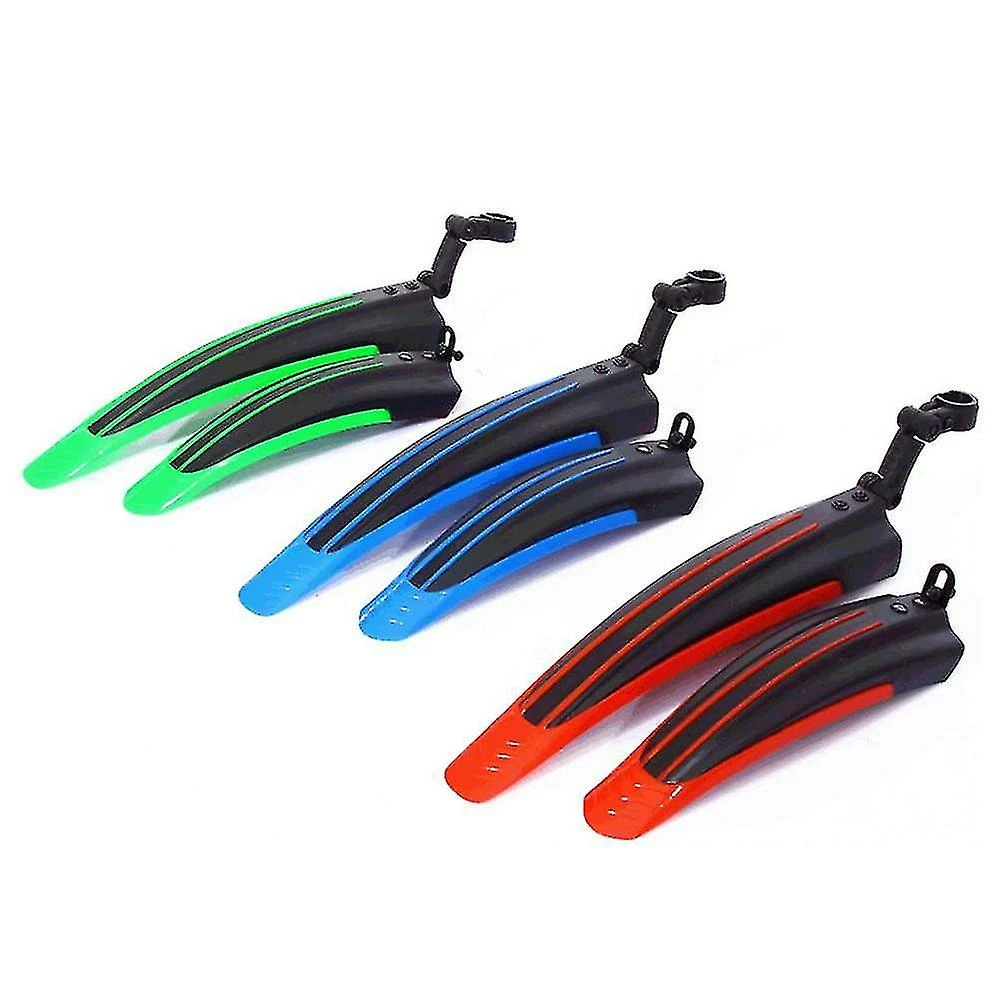 Unbranded 2 Pièces De Garde-boue De Vélo Mud-proof Mountain Bike Pneus Avant Et Arrière Garde-boue En Plastique Coloré Fender Wings Pièces De Vélo – Image 2
