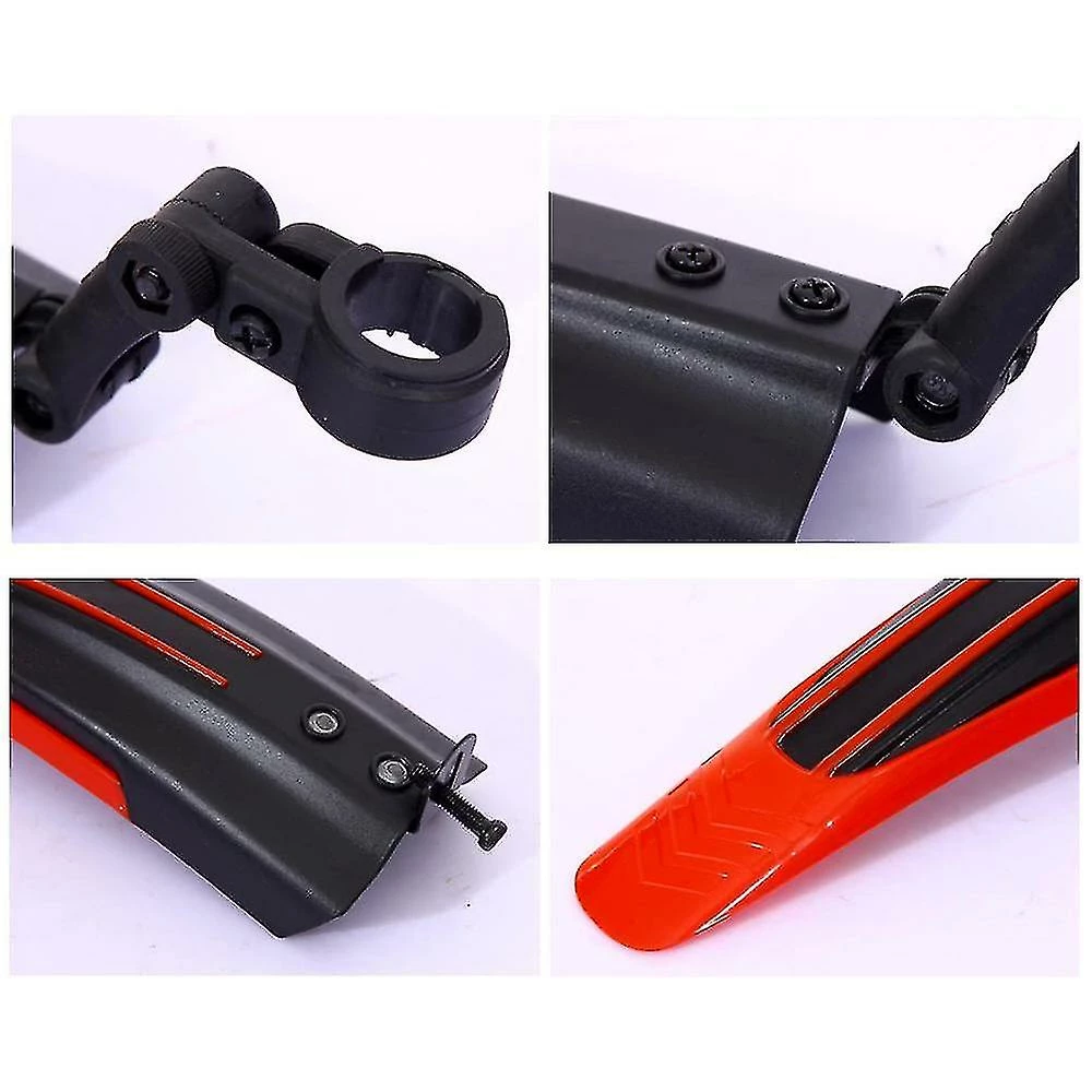 Unbranded 2 Pièces De Garde-boue De Vélo Mud-proof Mountain Bike Pneus Avant Et Arrière Garde-boue En Plastique Coloré Fender Wings Pièces De Vélo – Image 4