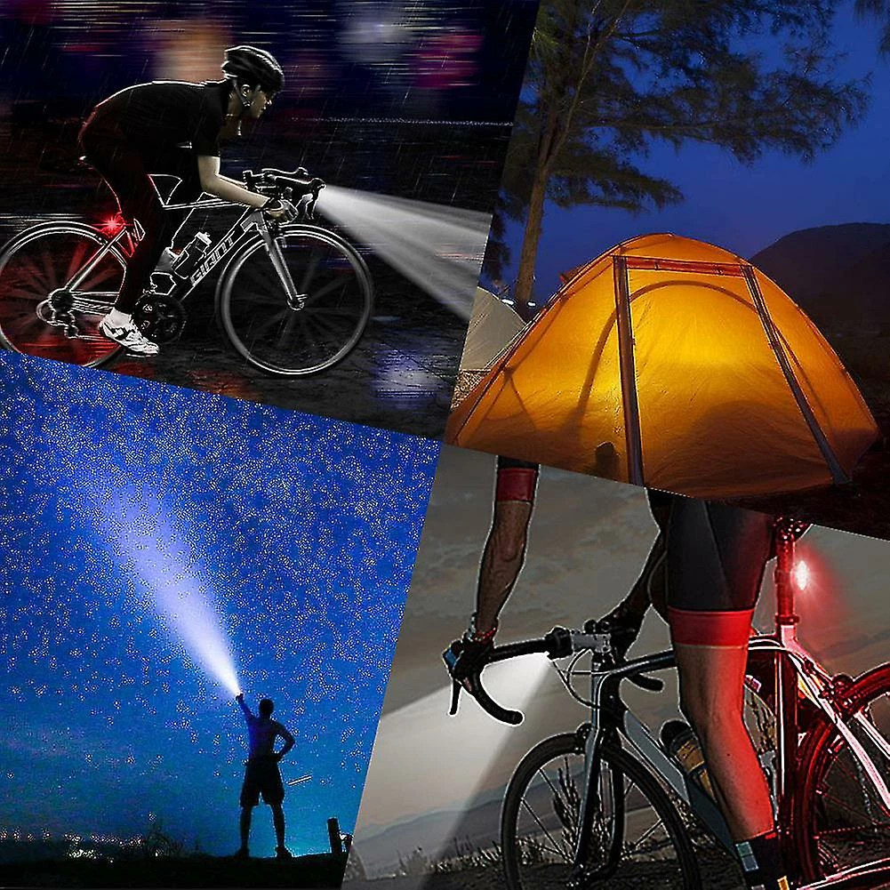 Unbranded Shxx Bicycle Front Light Avec Bike Horn Usb Rechargeable Bike Front Lamp Electronic Bell Cycling Lampe De Poche LanternE VTT Accessoires (rouge) Xq-zxc55 – Image 5