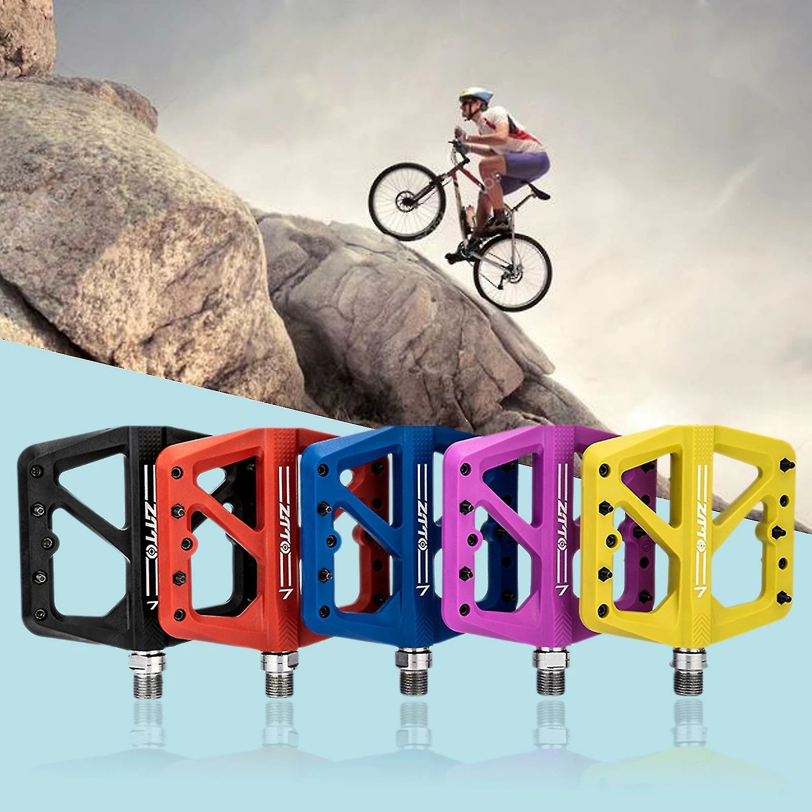 Unbranded 1pair Ztto Bike Platform Pédale Anti Slip Easy Installation Accessoire Road Bike Mountain Bike Clipless Pedal Pour Vélo – Image 2