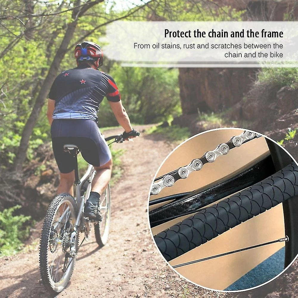 Unbranded Chain Stay Protector Silicone Chain Guard Pad Auto-adhésif Bike Frame Protector Bicycle Frame Cover Accessoires De Vélo - Type 4 – Image 5