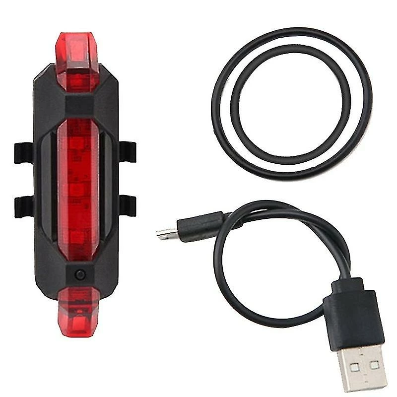 Unbranded Shxx 1pcs Rechargeable Usb Led Bicycle Tail Light Mountain Bike Avertissement De Sécurité Avant Et Arrière Feux Clignotants Accessoires De Conduite De Nuit (918 # Rouge) Xq-zx – Image 2