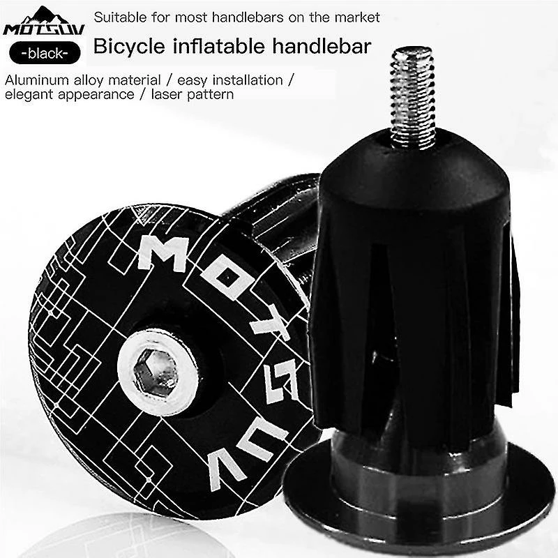 Unbranded 2pcs Alliage D’aluminium Vélo Guidon End Plugs Caps Road Mountain Bike Mtb Grip Handle Bar End Cap Cycling Handlebar Accessoire – Image 5