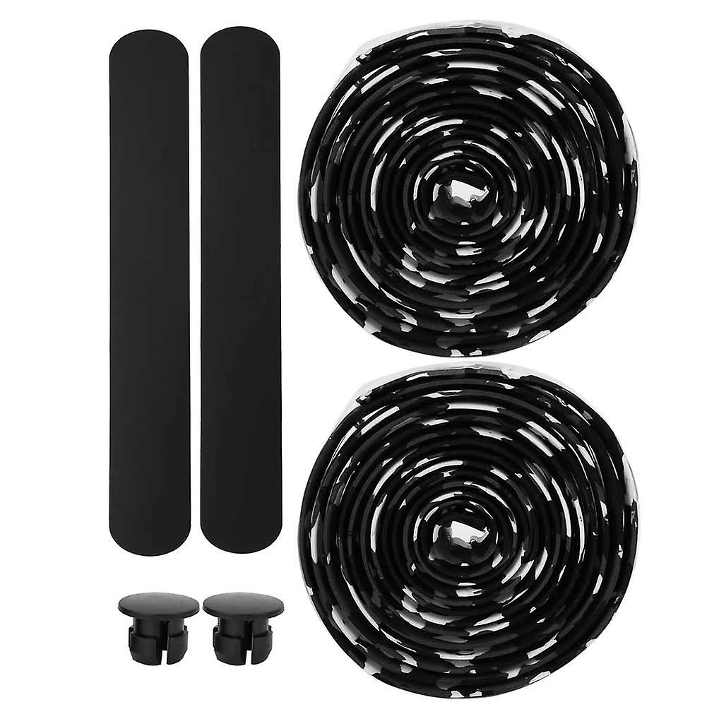 Gegong Anti-skid Mountain Bike Handlebar Tapes Bicycle Cycling Handle Bar Wrap (black&white Camo)