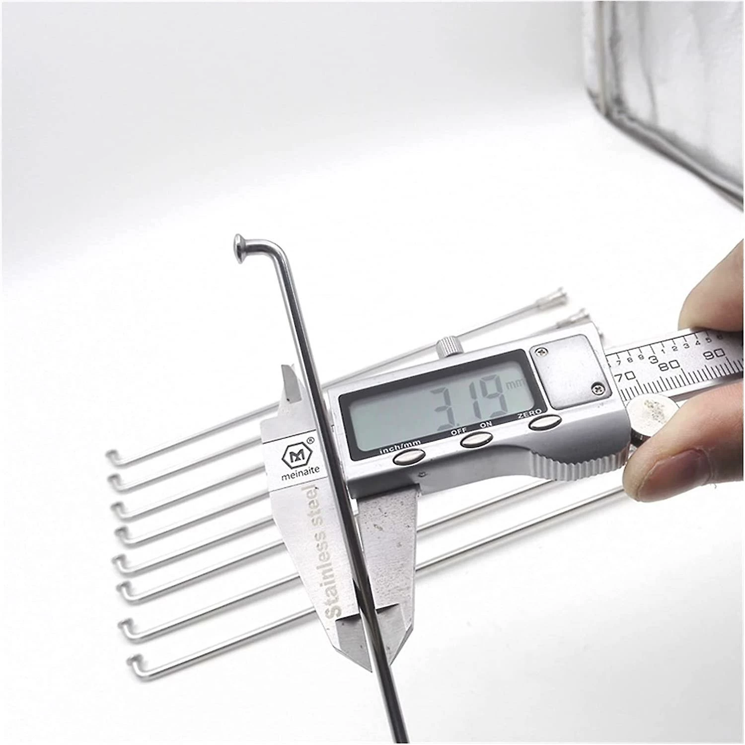 Sldxd Spoke Nipples 10 Gauge Bike Spokes Diameter 3.2mm E-motorcycle Spokes J-bend Material 304 Stainless Steel Sliver Electric Bike Wheel Spokes For Bicycl – Image 2