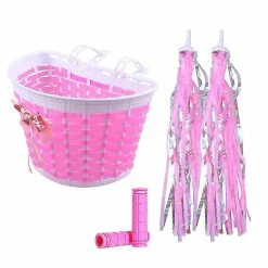 Unbranded 1 Set Kids Bike Basket Streamers Bar Covers Accessoires De Vélo Pour Enfants