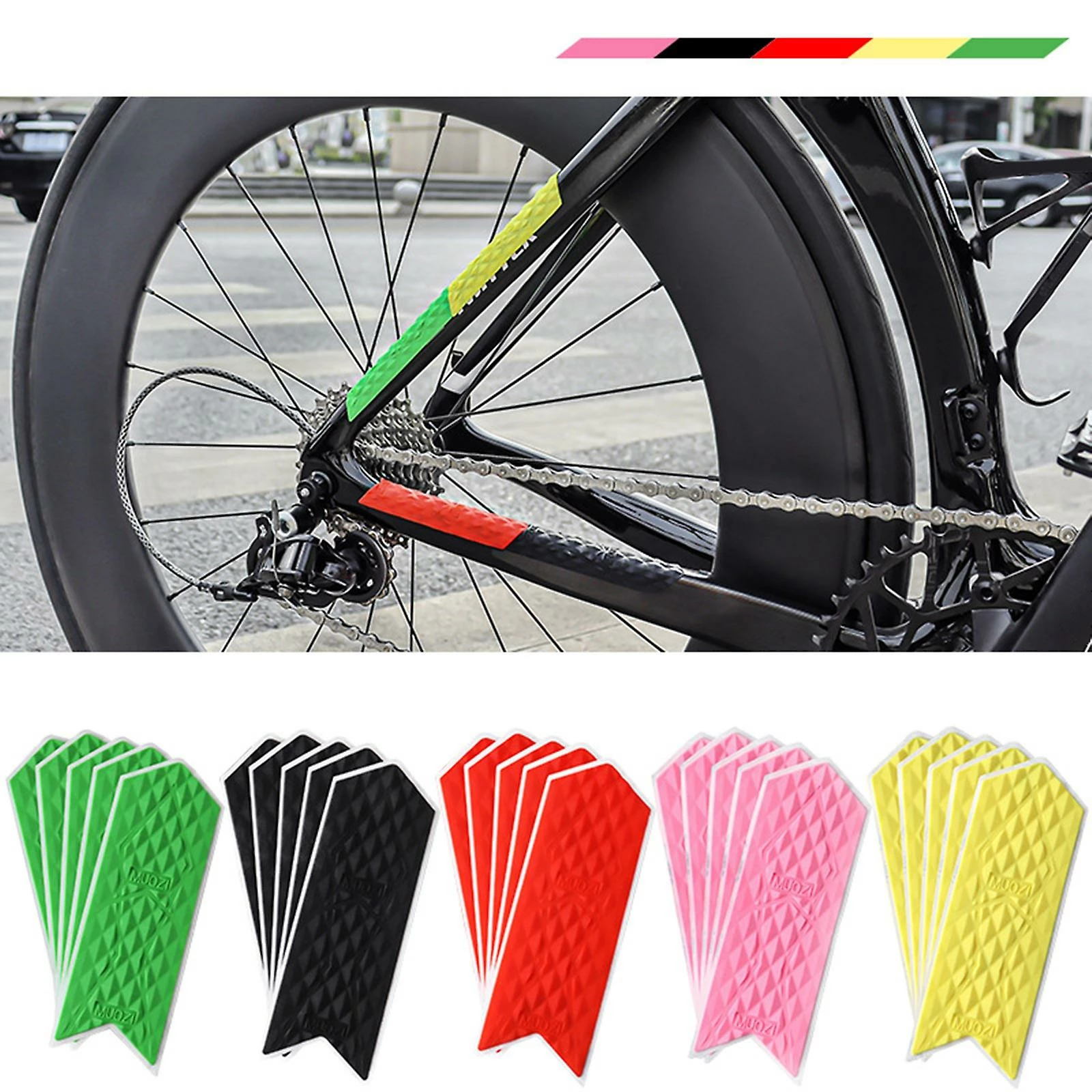 Unbranded Bike Chain Frame Stay Pad Pour Bike Scratch-resistant Cover Amovible Glue Guard – Image 3