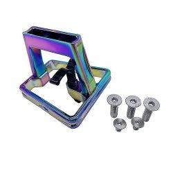 Unbranded Dropship-aluminium Alliage Ultralight 3 Trous Bloc De Support Pour Brompton Birdy Folding Bike Bag Panier Accessoires