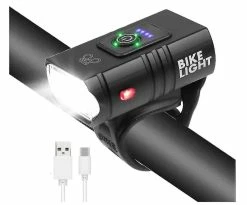 Nw 1776 Lumière De Vélo, Usb Rechargeable Vélo Phare 2000 Lumen Super Bright Bike Front Light Ipx5 Waterproof Cycling Light 6 Modes De Lumière Pour Cyclisme Mounta