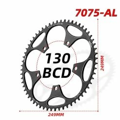 Lily & Me Lilyme 130bcd 50/52/54/56/58/60t Round Narrow Wide Sprockets Mtb Road Bike Chainwheel Aluminum Bicycle Chainring