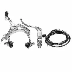 Unbranded Avant / Arrière Fixie Bike Brake Kit Road Bike Cruiser Brake Set Bike Caliper Brake Kit Side Pull Brake Set Bycicle Parts