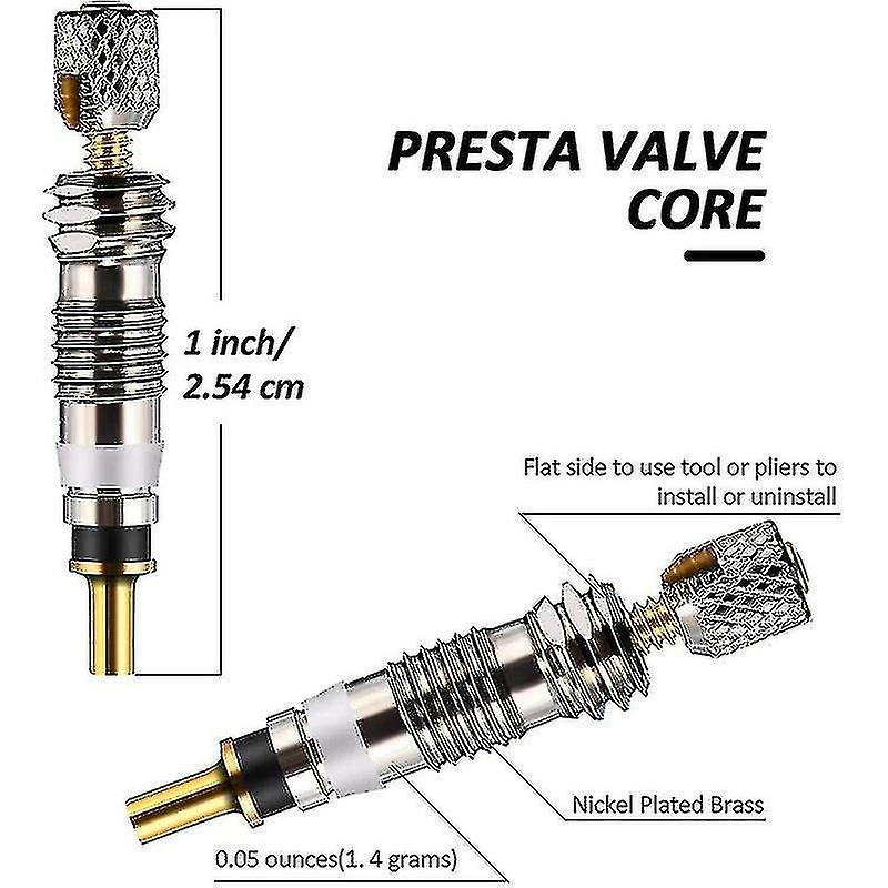 Unbranded Dropship-presta Valve Core Bike Kit-presta Valve Caps Presta Tool Removal-tubeless Tire Valve Repair For Mtb And Road Bicycle – Image 2