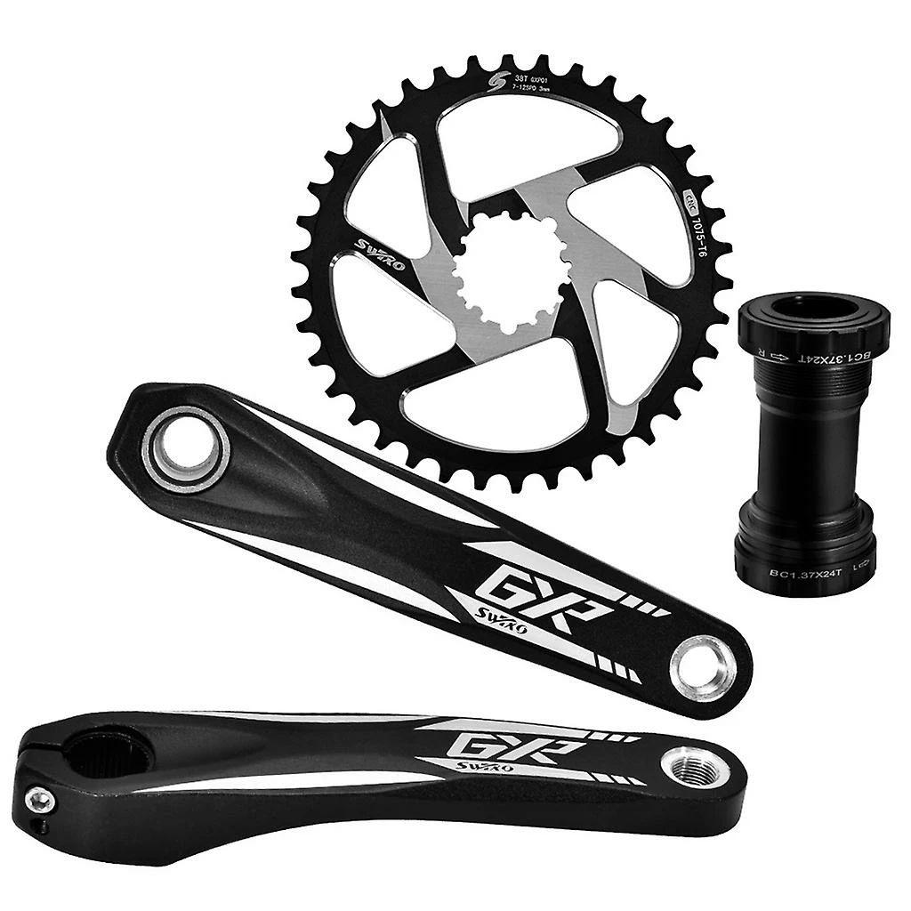 Unbranded Crankset Mountain Bike Crank Arm Set Single Speed 170mm Crankset
