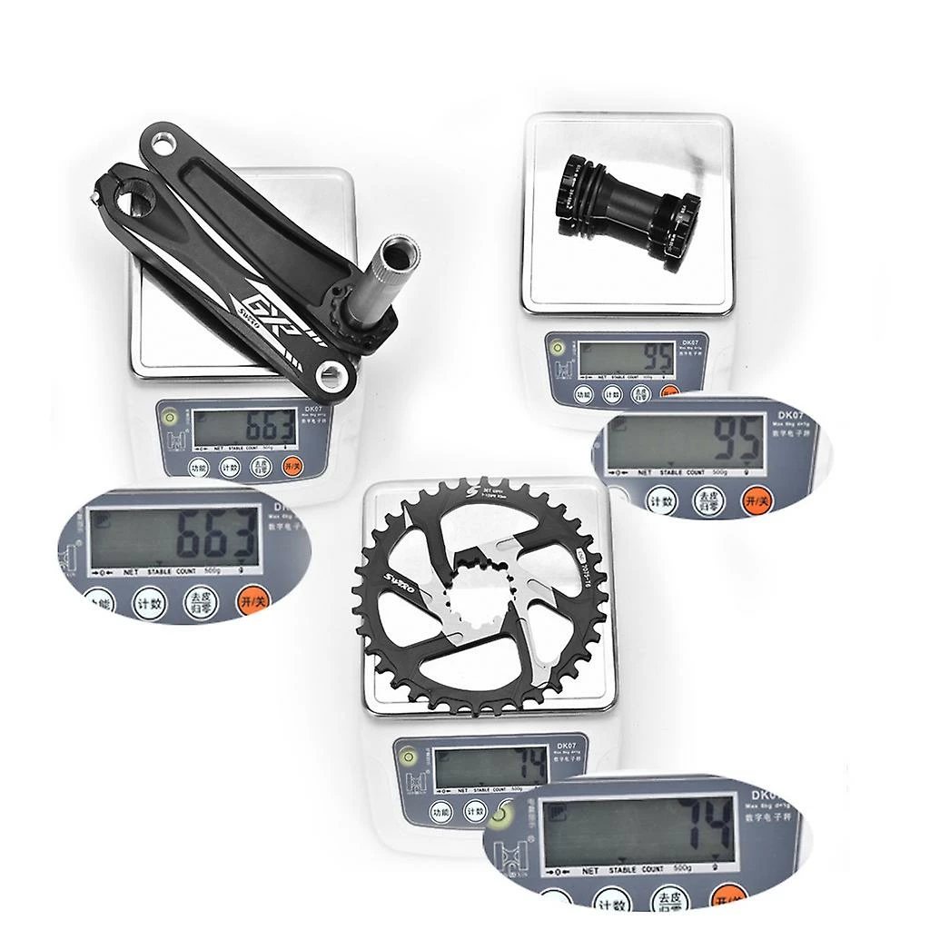 Unbranded Crankset Mountain Bike Crank Arm Set Single Speed 170mm Crankset – Image 5