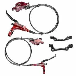Unbranded 4piston Mtb Frein à Disque De Vélo Hydraulique En Aluminium Étrier Avant Et Arrière Freins De Vélo Pour Route Mountain Bike Vélo Frein Câble