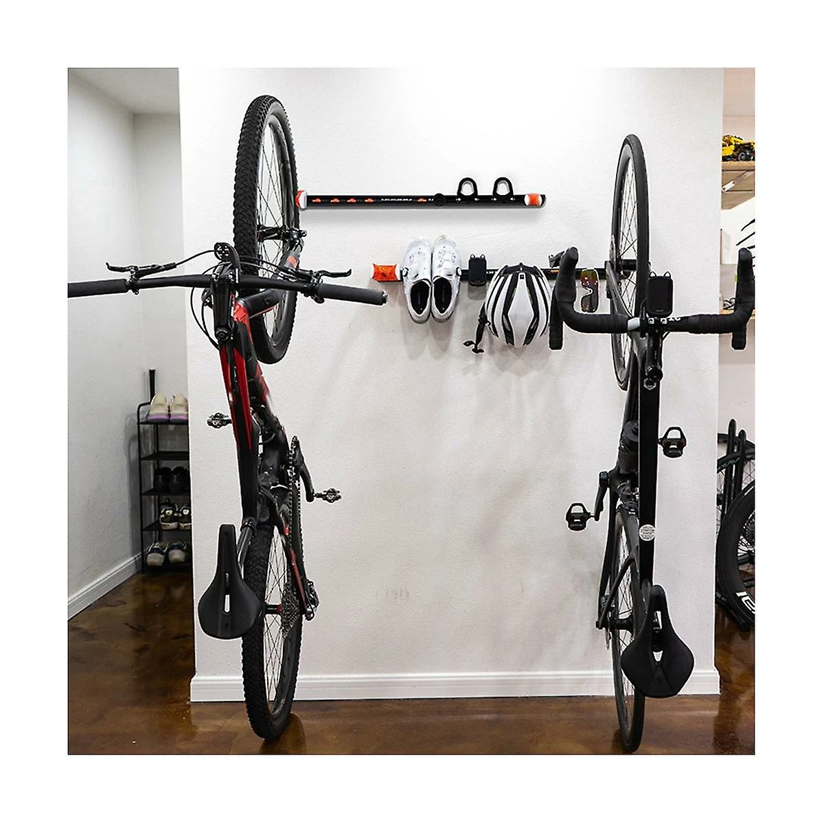 Unbranded Engrenages De Vélo Porte-finition Murale Road Mountain Bike Rack Riding Equipment Alliage D’aluminium Display R